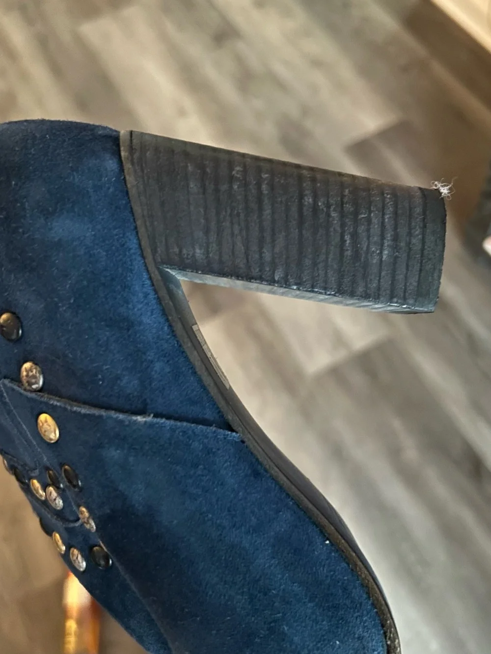Free People Black Suede Studded Ankle Booties